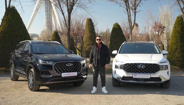 Tiggo 8 Pro Max Pro va Hyundai Santa Fe 2 ni taqqoslash videosi